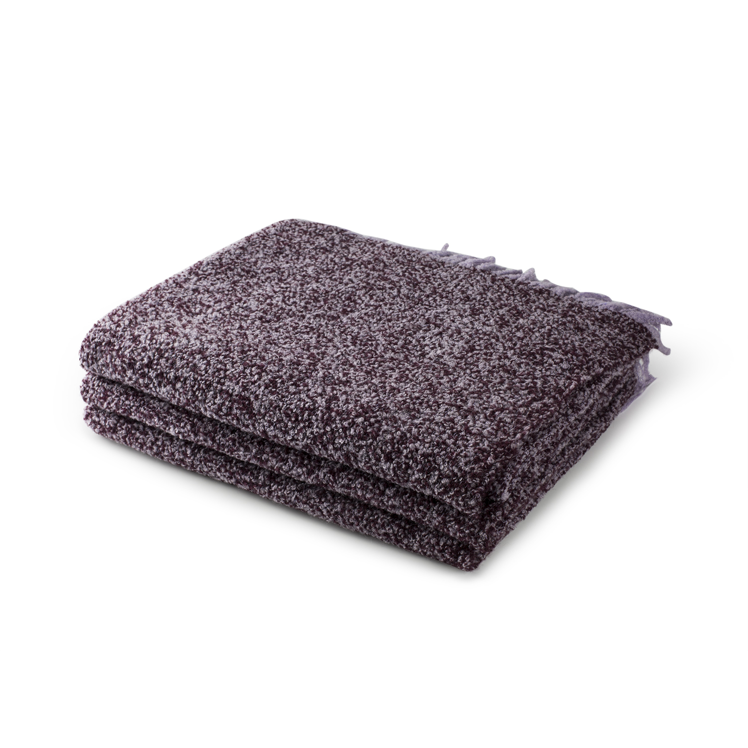 意大利原产SP Giardino Segreto混色美利奴羊毛毯沙发毯盖毯 深紫色