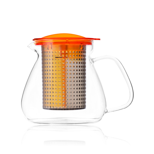德国原产finum芬伦玻璃茶壶水壶茶具1L 橙色