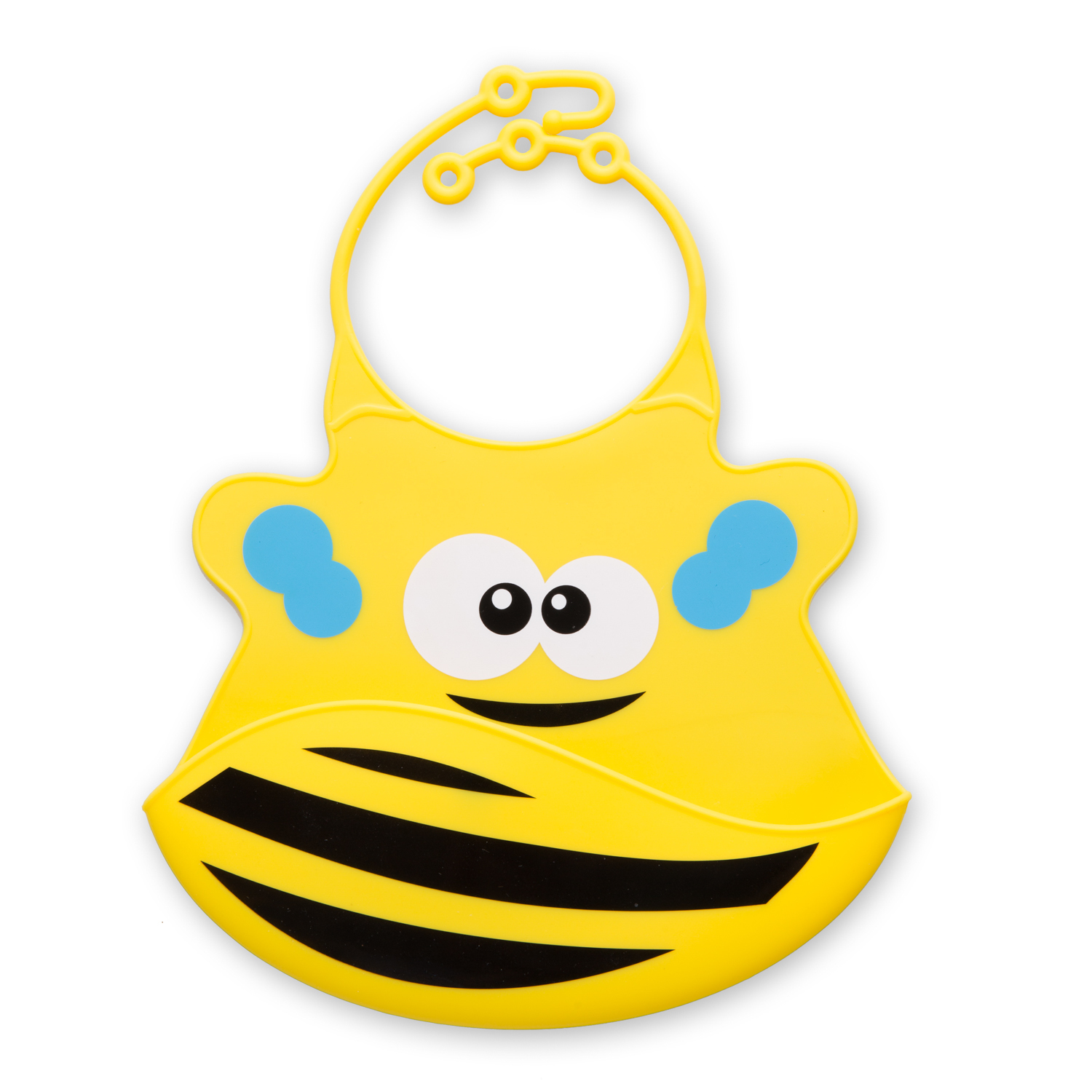 瑞典原产virgel technology卡通硅胶围嘴围兜饭兜小蜜蜂 黄色