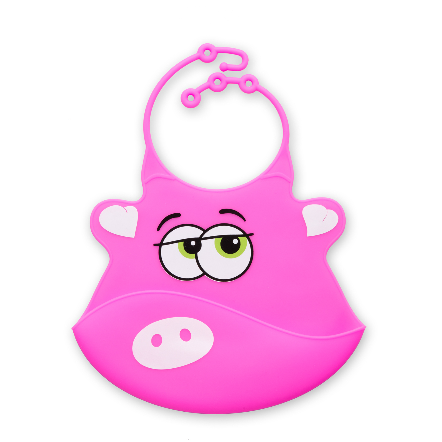 瑞典原产Virgel Technology卡通硅胶围嘴围兜饭兜小猪