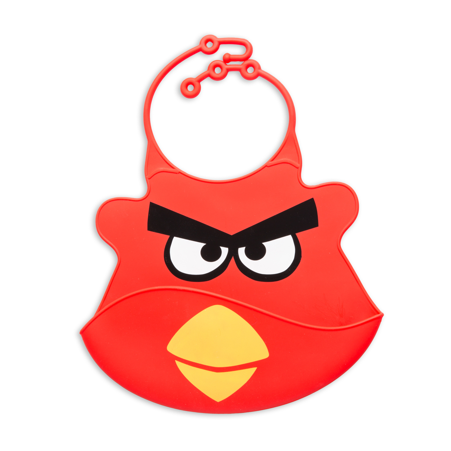 瑞典原产virgeltechnology卡通硅胶围嘴围兜饭兜愤怒鸟愤怒小鸟红