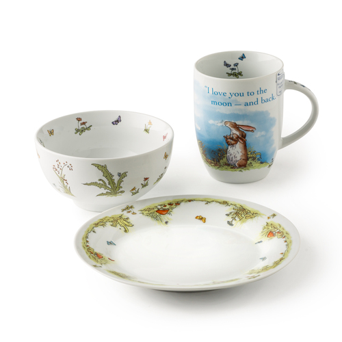 德国原产KOENITZ明月之爱瓷器陶瓷杯陶瓷碗马克杯三件套 米白