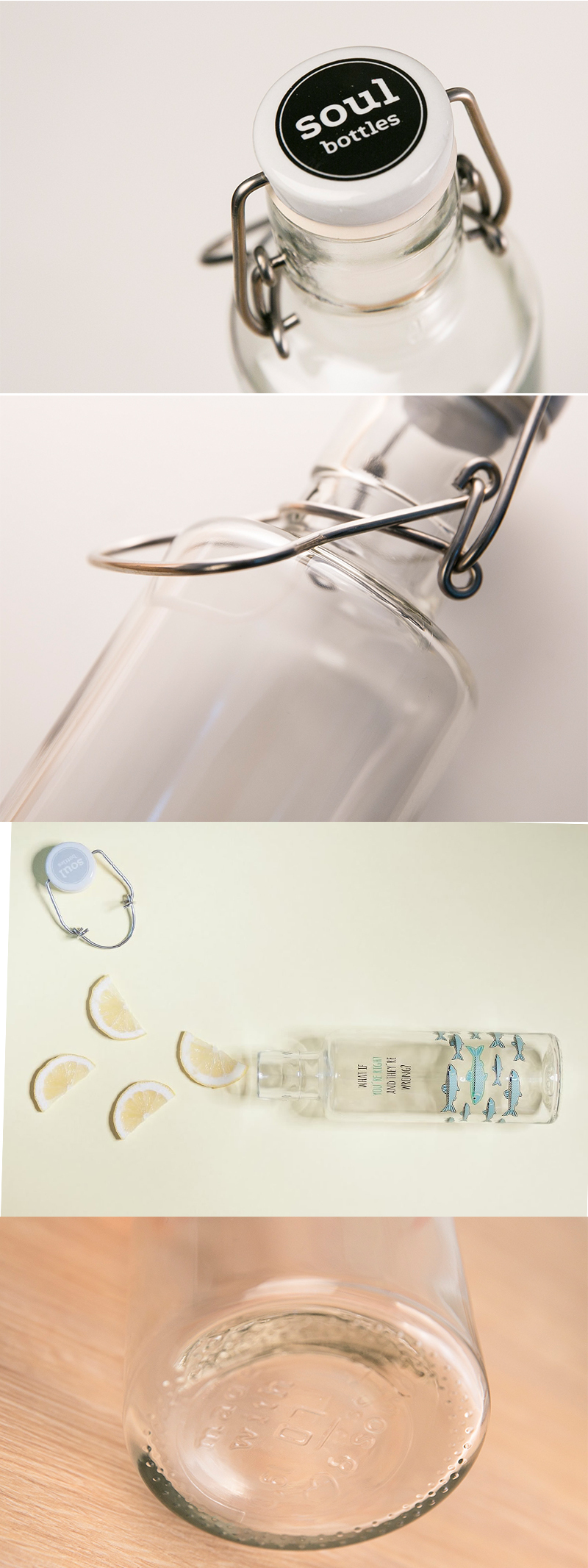 德国原产soul bottles玻璃水瓶水具玻璃瓶子 勇者之行 透明