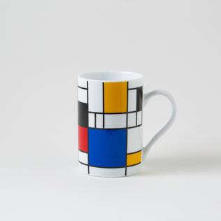 德国原产Könitz陶瓷杯马克杯水杯 方格310ml