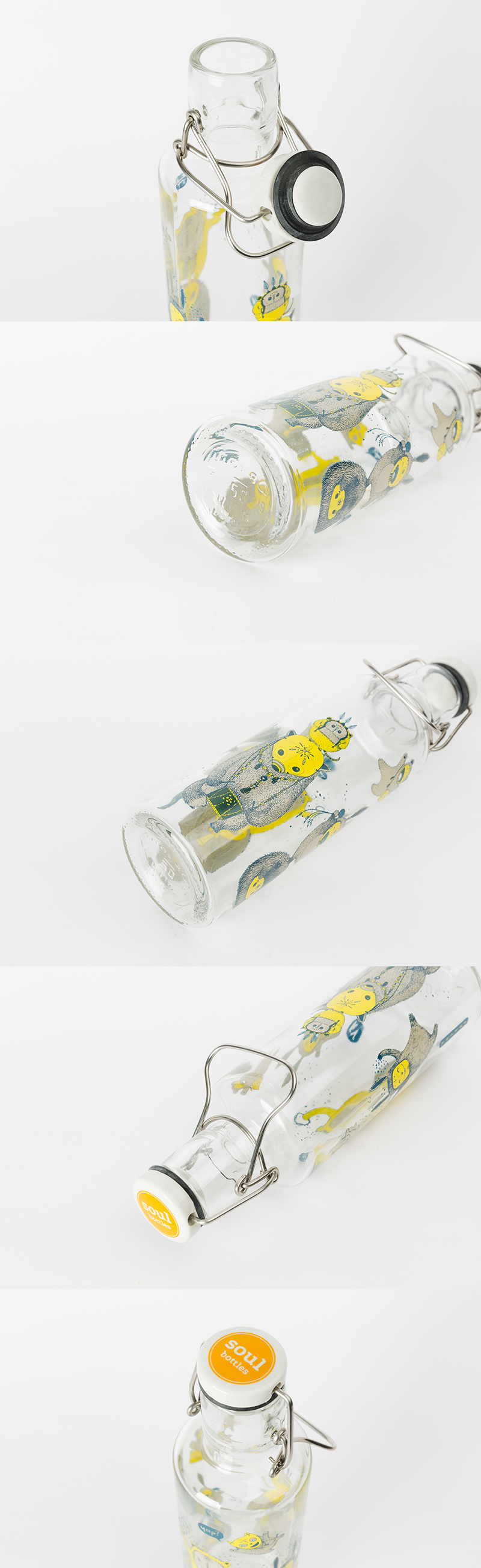 德国原产soul bottles玻璃水具水瓶小恶魔0.6L 透明