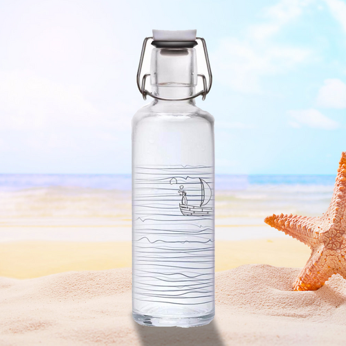 德国原产soul bottles玻璃水瓶水具玻璃瓶子 纯净之水 透明