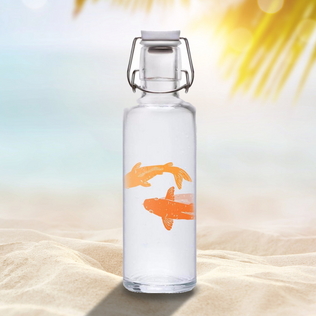 德国原产soul bottles玻璃水瓶水具玻璃瓶子 红锦鲤鱼