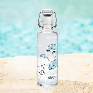 德国原产soul bottles玻璃水具水瓶快乐的海豚0.6L