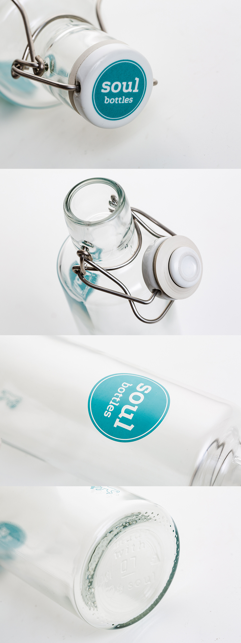 德国原产soul bottles玻璃水瓶水具 玻璃瓶子装水瓶 主题 蓝色