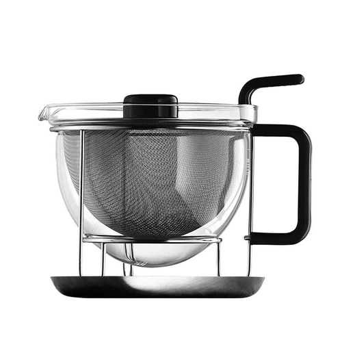 德国原产mono玻璃水具茶壶带托盘 1.5L 不锈钢