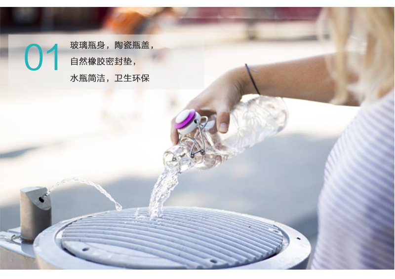 德国原产soul bottles玻璃水瓶水具玻璃瓶子灵魂之约 透明