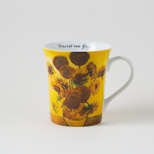 德国原产Könitz陶瓷水杯茶杯马克杯 梵高之花 彩色