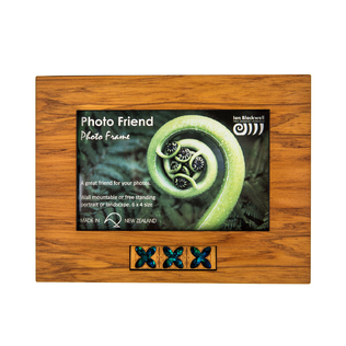 新西兰原产Ian Blackwell鲍鱼壳装饰芮木相框扇尾鸽图案