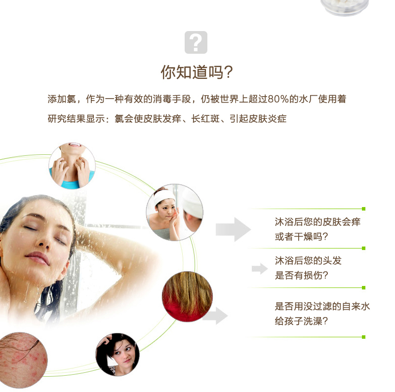 韩国原产BIOCERA除氯护肤花洒过滤器滤芯 白色