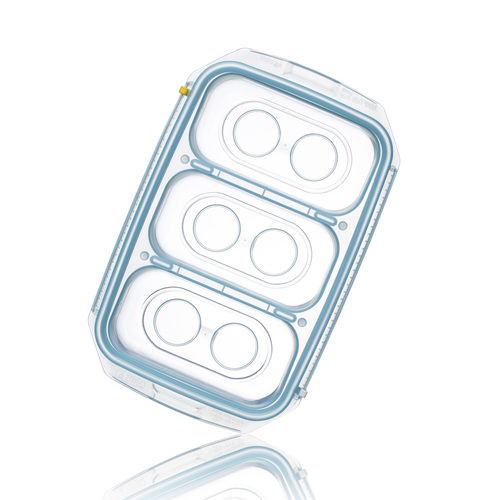 韩国原产RRE一粒粒食物分格收纳盒制冰盒3格 天蓝