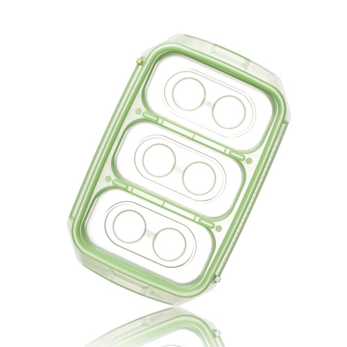 韩国原产RRE一粒粒食物分格收纳盒制冰盒3格绿色 绿色