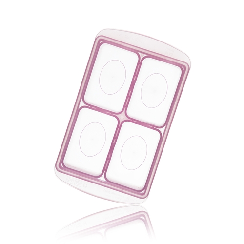 韩国原产RRE一粒粒食物储存格冰模制冰盒加大款 4格 粉红
