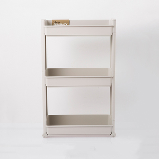 韩国原产CHANGSIN带滑轮健康置物架夹缝架 三层