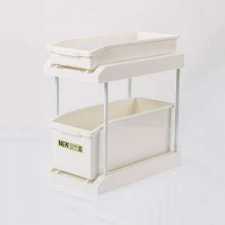 韩国原产CHANGSIN可拖拉健康收纳盒两层置物架整理收纳架