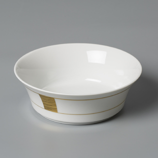 德国原产Seltmann Weiden白底镀金陶瓷碗西餐具