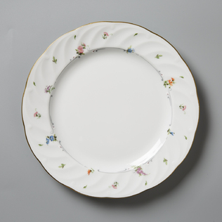 德国原产Seltmann Weiden波纹细花陶瓷餐盘西餐具20cm