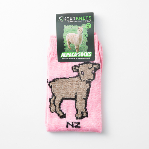 新西兰原产KIWIKNITS 驼羊毛女士袜子 粉色 M