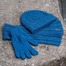 新西兰原产MERINOMINK 美利奴羊毛混纺针织围巾 蓝色