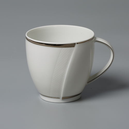 德国原产Seltmann Weiden铂金立体陶瓷镶边咖啡杯茶杯