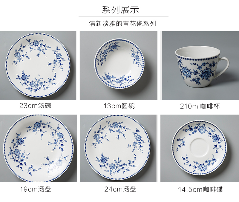 德国原产seltmann Weiden青花瓷咖啡杯碟巴伐利亚系列14 5cm 西餐具 喜地