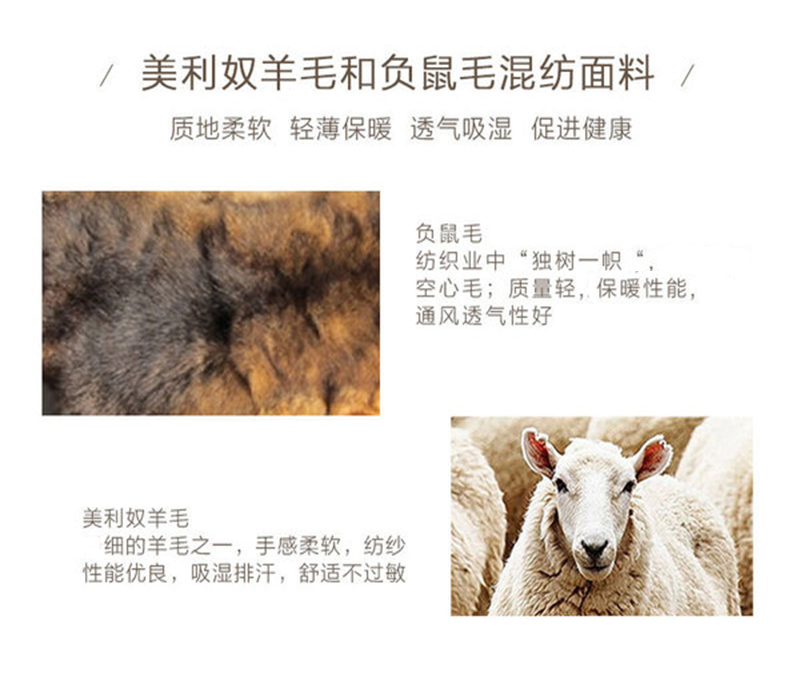 新西兰原产MERINOMINK 美利奴羊毛混纺针织围巾 黑色
