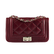 意大利原产andrea cardone 真皮经典菱格挎包