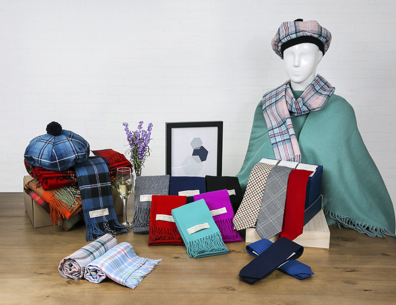 英国原产LOCHCARRON of SCOTLAND 复古纯色羊毛男士西服领带 深蓝