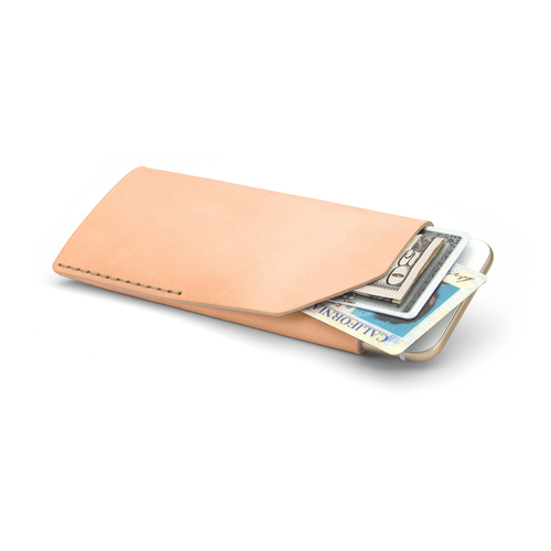 美国原产BISON iphone7/7Plus专用小钱包牛皮钱夹卡包手拿包 自然色