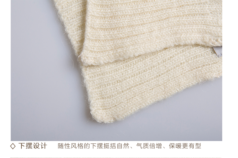 新西兰原产MERINOMINK美利奴羊毛驼羊毛混纺女士针织麻花披肩 乳白色
