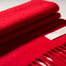 英国原产LOCHCARRON of SCOTLAND苏格兰纯色羊毛围巾180x25cm 红色
