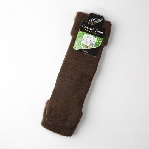 新西兰原产COMFORT SOCKS美利奴羊毛袜纯色袜长筒袜 咖啡色