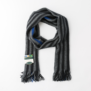 新西兰原产MCDONALD美利奴羊毛宽条纹流苏围巾