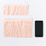 韩国原产namoo essence PVC 简约透明文具袋笔袋文具盒2个装 浅桃色