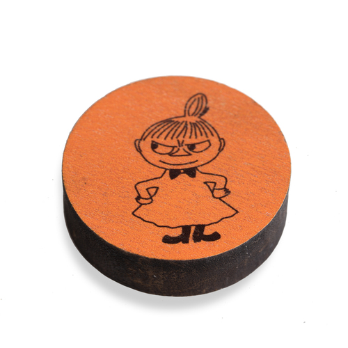 芬兰原产KOTONADESIGN实木手工圆形磁铁工艺品Moomin系列 橙色