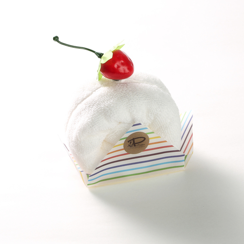 日本原产PRAIRIE DOG棉质毛巾卷心蛋糕毛巾手帕 白色