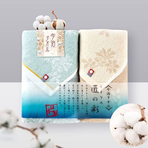 日本原产PRAIRIE DOG今治棉质毛巾手帕匠的彩礼盒装 毛巾+手帕毛巾