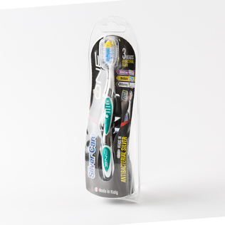 意大利原产SilverCareONE系列中号牙刷 + 2个额外刷头