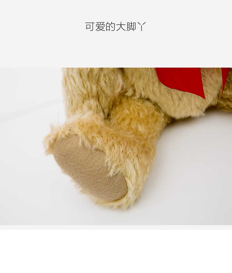 德国原产CLEMENS手工马海毛怀旧泰迪熊40cm 金黄