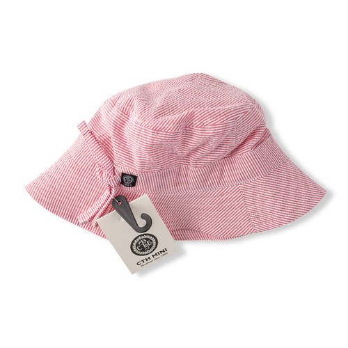 瑞典原产CTH MINI户外遮阳休闲儿童渔夫帽太阳帽 红色 52cm