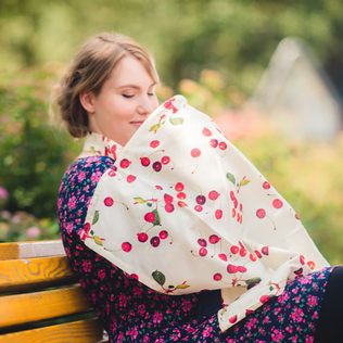 德国原产Zellmops哺乳罩衣哺乳巾拍嗝布红樱桃款式