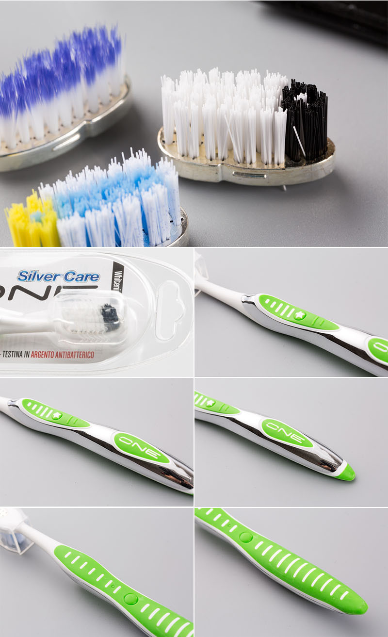 意大利原产SilverCareONE系列增白牙刷+1个刷头 绿色