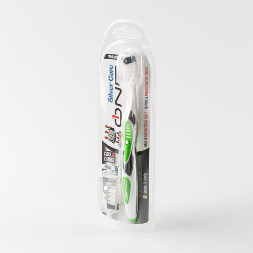 意大利原产SilverCareONE系列增白牙刷+1个刷头 绿色