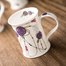 英国DUNOON丹侬Cotswold型骨瓷茶杯水杯骨瓷马克杯玫瑰 紫色 黑色礼盒