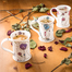 英国DUNOON丹侬Cotswold型骨瓷茶杯水杯骨瓷马克杯玫瑰 紫色 黑色礼盒