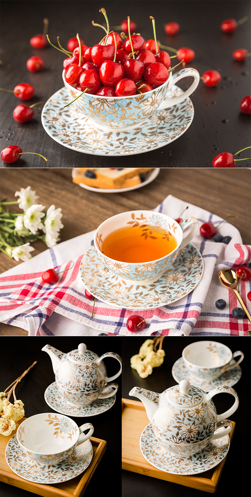 英国原产DUNOON丹侬 Aqua骨瓷茶杯水杯茶具 一壶一杯一碟
